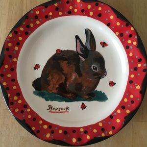 Nathalie Lete Francophile 10" Bunny Dinner Plate